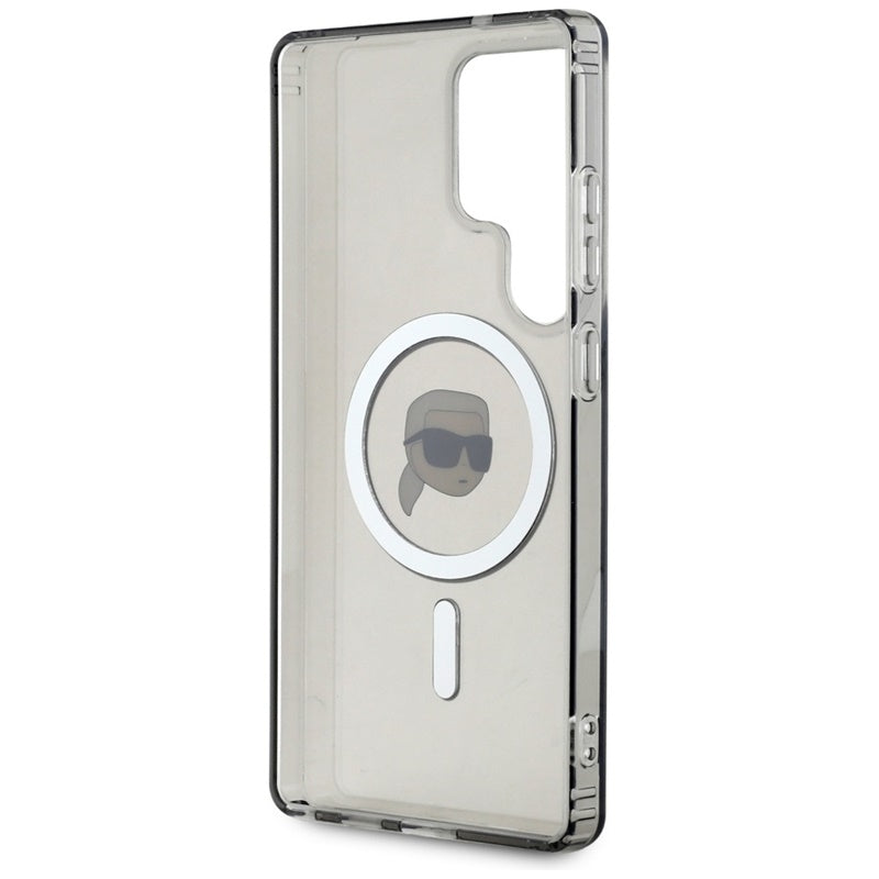 Karl Lagerfeld Mygtuko Karl Galvos Atspausdintas Logotipas MagSafe - Dėklas Samsung Galaxy S25 Ultra (Juodas)