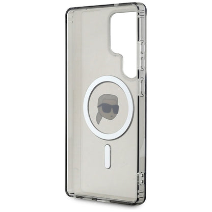 Karl Lagerfeld Mygtuko Karl Galvos Atspausdintas Logotipas MagSafe - Dėklas Samsung Galaxy S25 Ultra (Juodas)