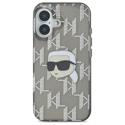 Karl Lagerfeld IML Karl Head Electroplated – dėklas, skirtas „iPhone 16“ (juodas)