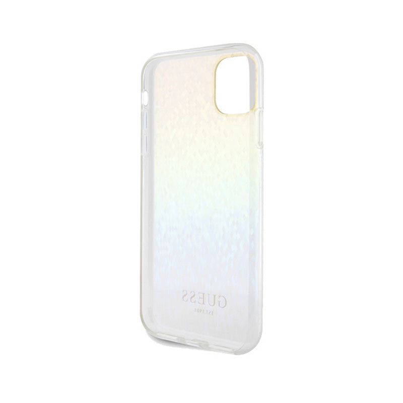 Guess IML Faceted Mirror Disco Vaivorykštinis – „iPhone 11“ dėklas (vaivorykštinis)