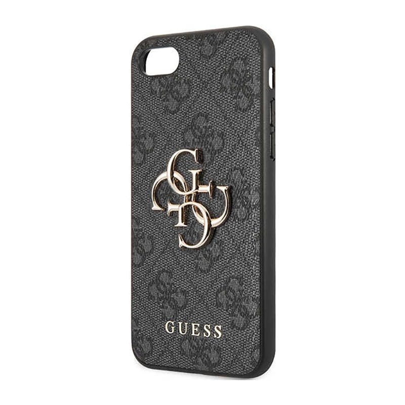 Guess 4G Didelis Metalinis Logotipas – Dėklas, skirtas iPhone SE (2022/2020) / 8 / 7 (Pilka)