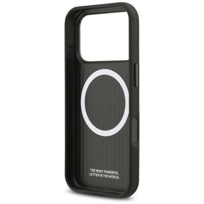 BMW M FW metalinis logotipas MagSafe - dėklas iPhone 17 Pro (juodas)
