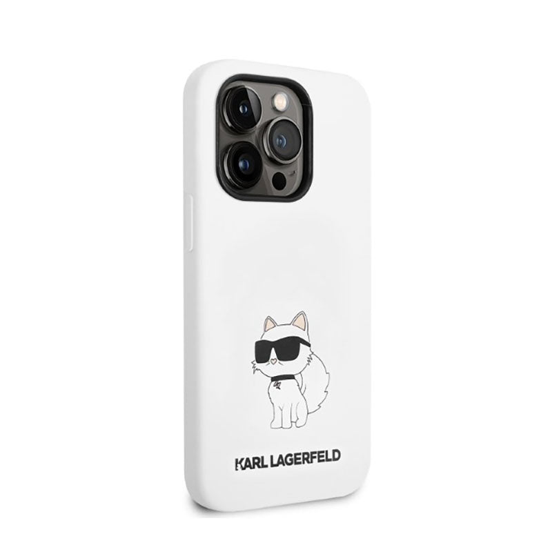 Karl Lagerfeld Silicone NFT Choupette – dėklas, skirtas „iPhone 14 Pro Max“ (baltas)