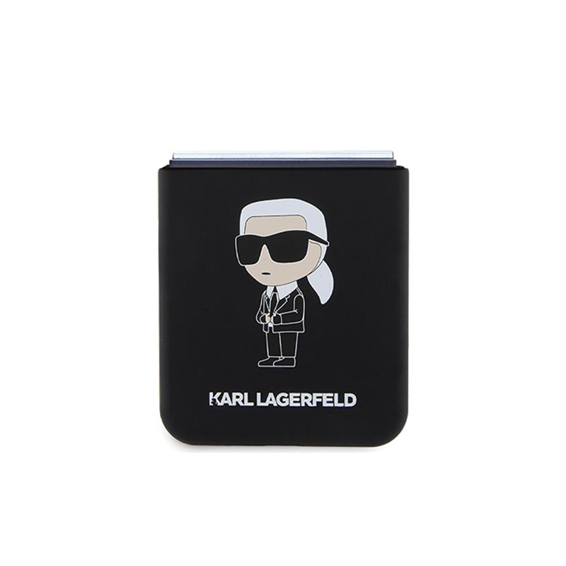Karl Lagerfeld Ikonik silikoninis dėklas – Samsung Z Flip 5 (juodas)
