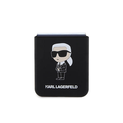 Karl Lagerfeld Ikonik silikoninis dėklas – Samsung Z Flip 5 (juodas)