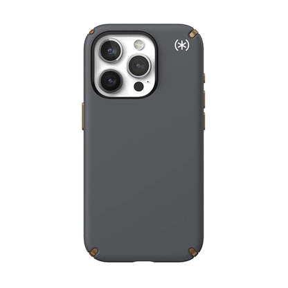 Speck Presidio2 Pro Magsafe - iPhone 15 Pro dėklas (anglies pilka / vėsi bronza / balta)