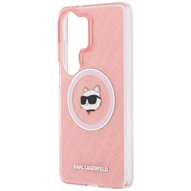 Karl Lagerfeld IML kartotoji Choupette MagSafe - Samsung Galaxy S26 Ultra dėklas (rožinis)