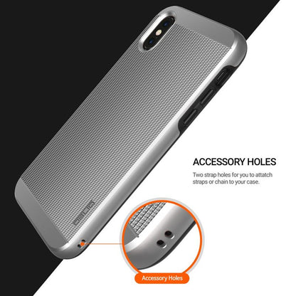 Obliq Slim Meta – dėklas, skirtas iPhone Xs / X (satino sidabro spalva)