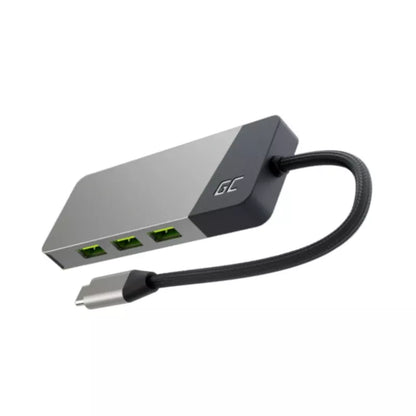 Green Cell - Dokavimo stotelė HUB USB-C HDMI 4K DEX SD ir MicroSD kortelių skaitytuvas USB 3.1