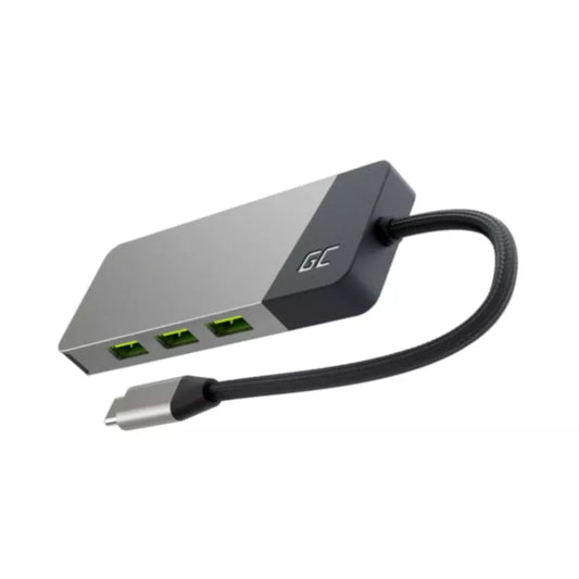 Green Cell - Dokavimo stotelė HUB USB-C HDMI 4K DEX SD ir MicroSD kortelių skaitytuvas USB 3.1