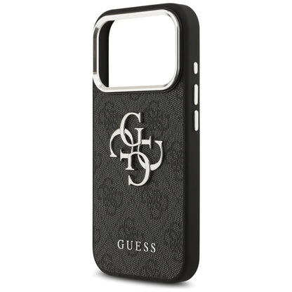 Guess 4G Big 4G Classic Logo – Dėklas iPhone 17 Pro (Juoda / Sidabrinė)