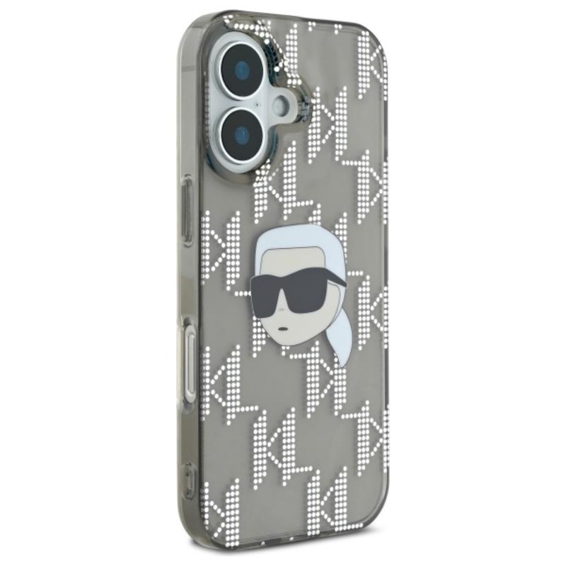 Karl Lagerfeld IML Karl Head Electroplated – dėklas, skirtas „iPhone 16“ (juodas)