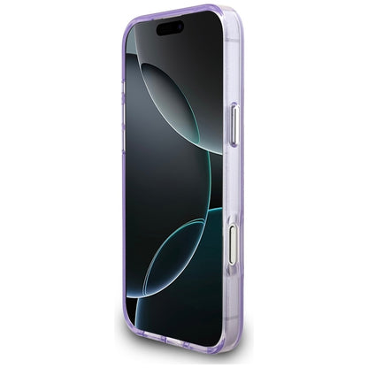 Karl Lagerfeld IML akvarelinis raštas su Karl & Choupette & Logo MagSafe - dėklas iPhone 17 Pro Max (Violetinis)