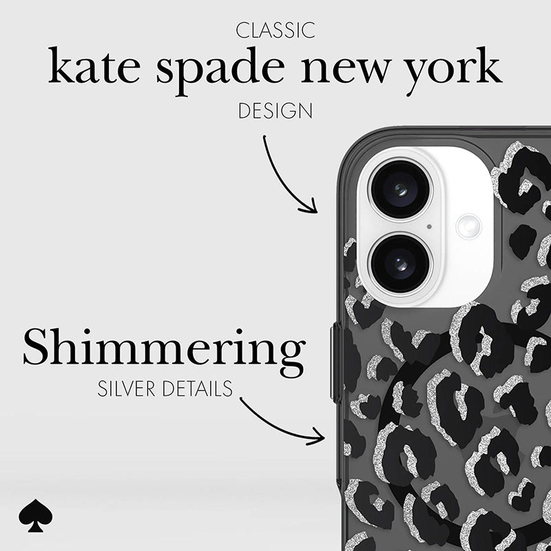 Kate Spade New York Protective MagSafe – dėklas iPhone 16 (City Leopard)