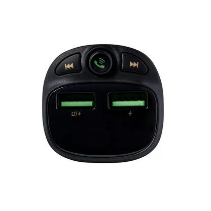 WEKOME WP-C26 - Bluetooth / MicroSD / 2x USB-A FM siųstuvas + 17W automobilinis įkroviklis (juodas)