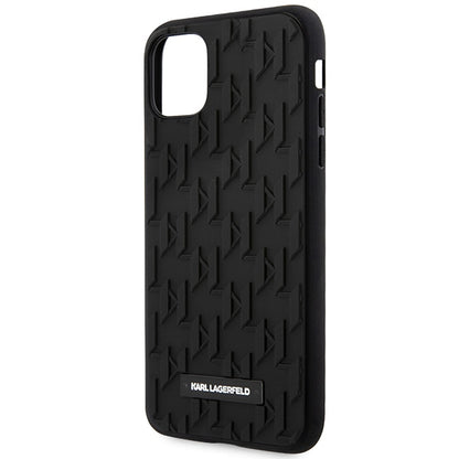 Karl Lagerfeld Monogram 3D raštas – dėklas iPhone 11 (juodas)