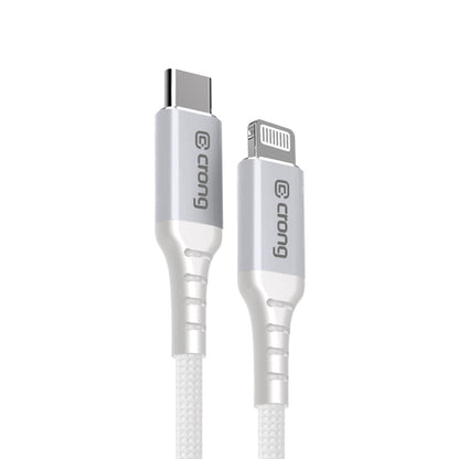 Crong Armor Link – USB-C Lightning greito įkrovimo MFi laidas 150cm (baltas)