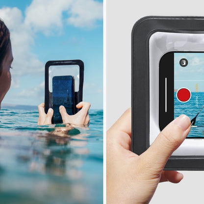 Spigen A603 Universalus vandeniui atsparus dėklas - Vandeniui atsparus dėklas išmaniesiems telefonams iki 6,9 colio (Juodas)