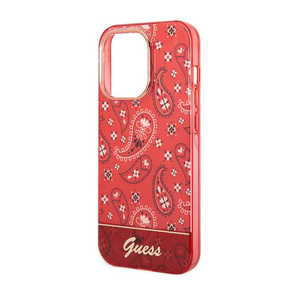 Guess Bandana Paisley – Dėklas iPhone 14 Pro Max (raudonas)