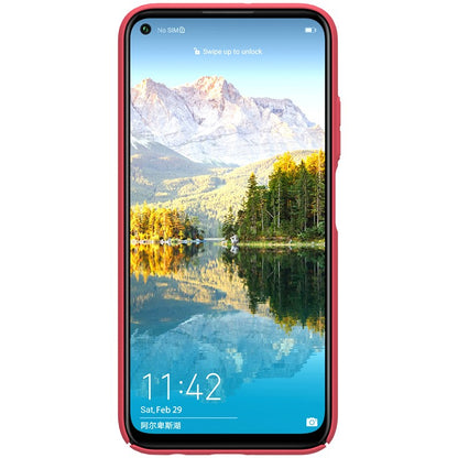 Nillkin Super Frosted Shield – dėklas Huawei P40 Lite / Nova 7i / Nova 6 SE (Ryškiai raudona)
