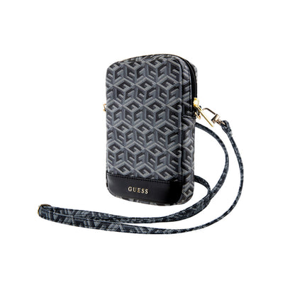 Guess Zip GCube Bottom Stripe - Telefono krepšys (juodas)