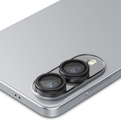 Spigen Optik Pro GLAS.TR EZ Fit kameros apsauga (2 vnt.) - lęšio apsauga, skirta Samsung Galaxy S25 Edge (2 vnt.) (juoda)
