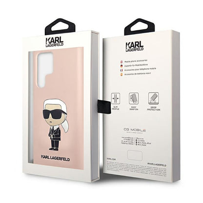 Karl Lagerfeld Silicone NFT Ikonik – dėklas Samsung Galaxy S23 Ultra (rožinis)