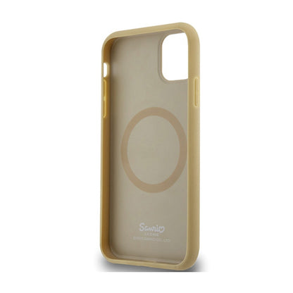 „Hello Kitty“ odinė „Kitty“ galvutės „MagSafe“ – „iPhone 11“ dėklas (aukso spalvos)