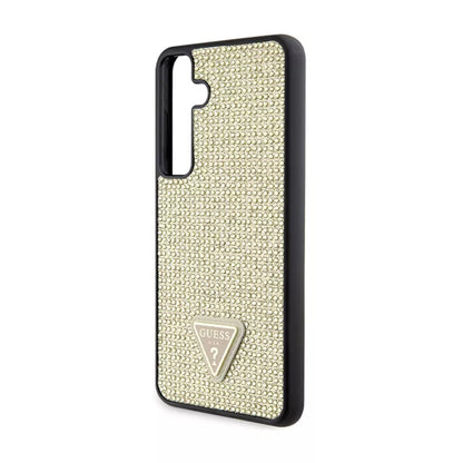 Guess Rhinestone Triangle – Dėklas Samsung Galaxy S24 (auksinis)