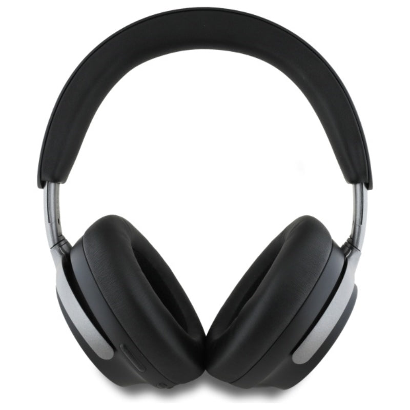 Guess Metal Script Logo – belaidės ant ausų dedamos „Bluetooth“ ausinės su ANC + ENC (juoda)