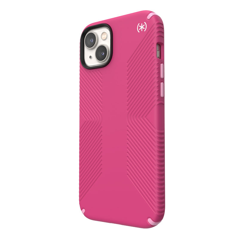 "Speck Presidio2 Grip + MagSafe" - dėklas "iPhone 14 Plus" su MICROBAN danga (Digitalpink / Blossompink / White)