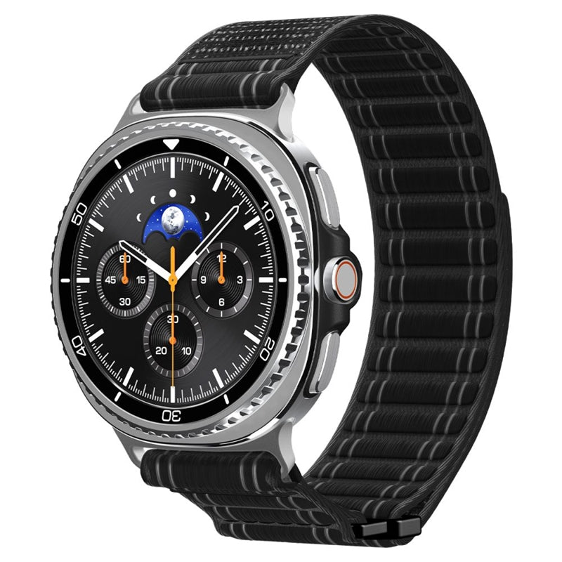Spigen WBF0 dirželis - juostelė, skirta Samsung Galaxy Watch 8 / 8 Classic 40 / 44 / 46 mm (Juodas) Spigen