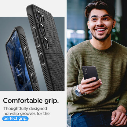 Spigen Liquid Air - dėklas, skirtas Samsung Galaxy S23 (Matinė juoda)