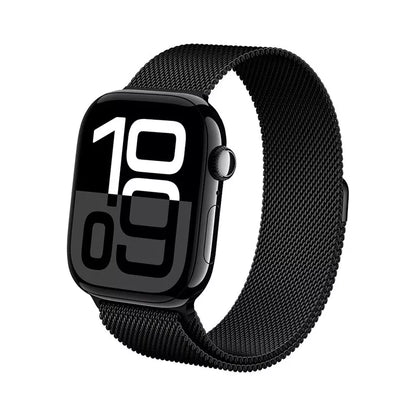 "Crong Milano Steel" - Nerūdijančio plieno dirželis "Apple Watch" 44/45/46/49 mm (juodas)