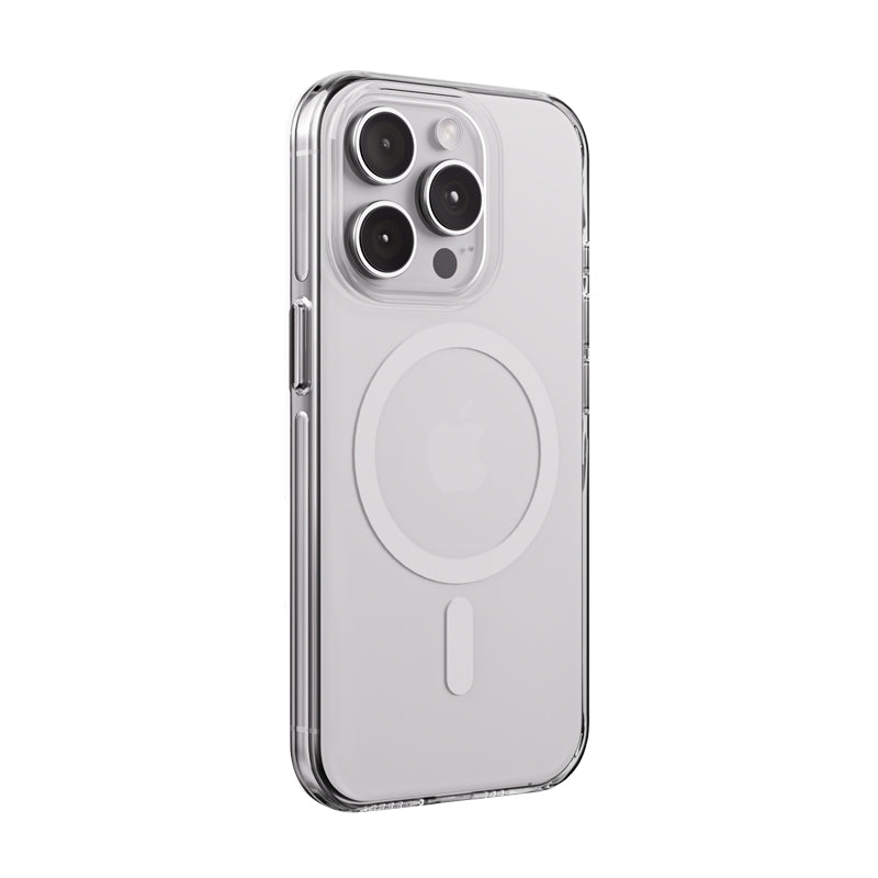 Crong Clear MAG Pro - „iPhone 15 Pro“ dėklas su MagSafe (Skaidrus)
