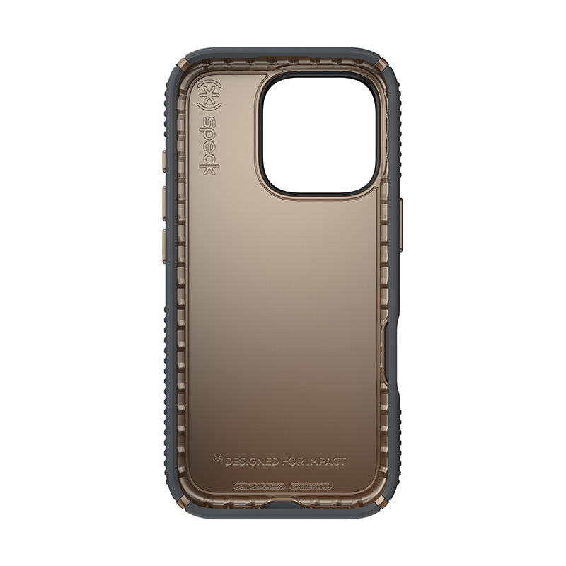 Speck Presidio2 Grip – Dėklas, skirtas „iPhone 16 Pro“ („Charcoal Grey“ / „Cool Bronze“ / „White“)