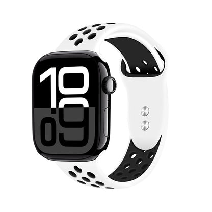 Crong Duo Sport - dirželis Apple Watch 38/40/41/42 mm (baltas/juodas)