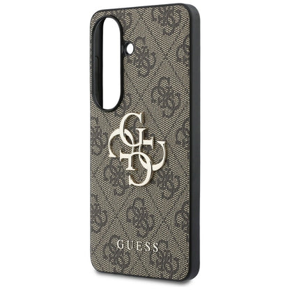 Guess 4G didelis metalinis logotipas - Samsung Galaxy S26+ dėklas (rudas)