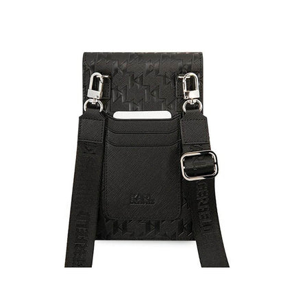 Karl Lagerfeld Monogram Plate piniginė/telefono krepšys - krepšys išmaniajam telefonui ir priedams (juodas)