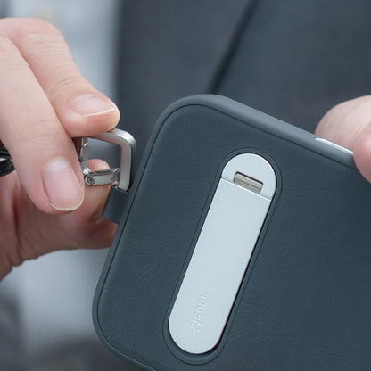 Moshi 2-in-1 riešo ir kūno dirželis su adapteriu – ekologiškos odos telefono dirželis (Misty Coral)