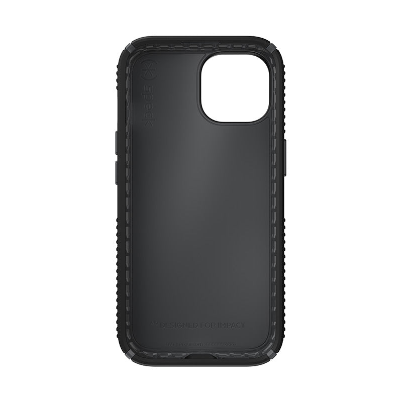 Speck Presidio2 Grip – dėklas, skirtas iPhone 16e / iPhone 15 / iPhone 14 / iPhone 13 (juodas / šiferio pilkas / baltas)