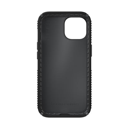 Speck Presidio2 Grip – dėklas, skirtas iPhone 16e / iPhone 15 / iPhone 14 / iPhone 13 (juodas / šiferio pilkas / baltas)