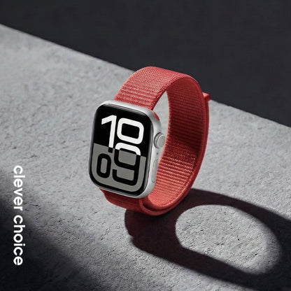 Crong Nailono sportinė apyrankė, skirta Apple Watch 38/40/41/42 mm (Red Fusion)