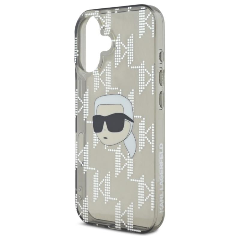 Karl Lagerfeld IML Karl Head Electroplated – dėklas, skirtas „iPhone 16“ (juodas)