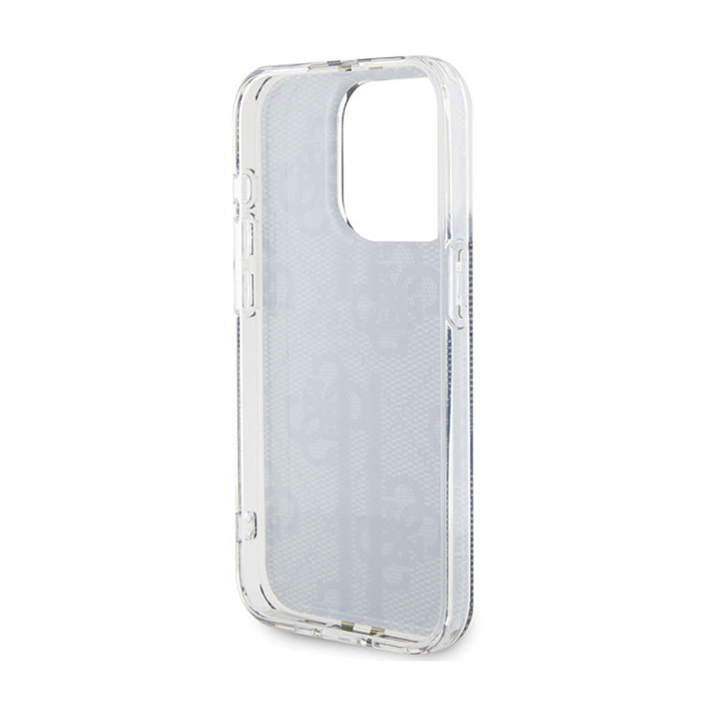 Guess IML 4G Gold Stripe – dėklas iPhone 15 Pro (juodas)