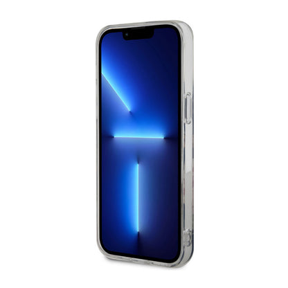 Guess Flower MagSafe – dėklas „iPhone 14 Pro Max“ (juodas)