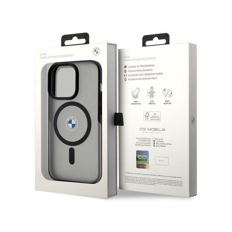BMW Signature MagSafe – dėklas, skirtas „iPhone 14 Pro Max“ (juodas)