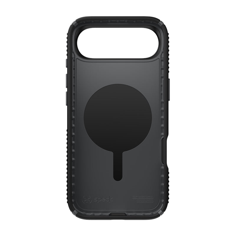 Speck Presidio2 Grip MagSafe - iPhone dėklas (juoda / slyvio pilka / balta)