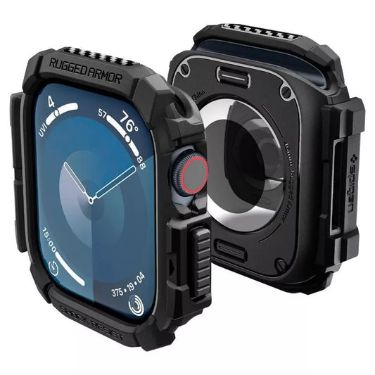 Spigen Rugged Armor - dėklas Apple Watch 10 46 mm (matinė juoda)
