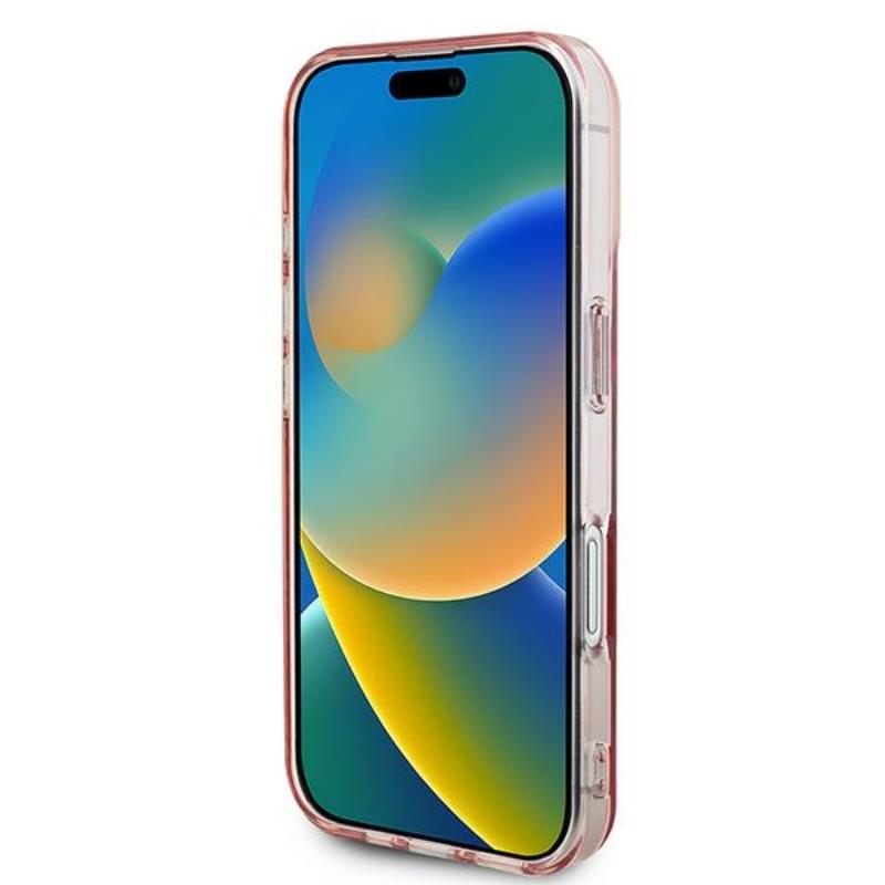 Guess IML kalnų krištolai MagSafe – dėklas skirtas iPhone 16 (rožinis)
